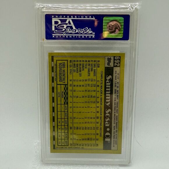 1990 Topps Sammy Sosa RC #692 NM-MT PSA 8‎ - Picture 2 of 2